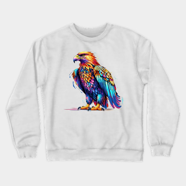 Colorful Eagle #1 Crewneck Sweatshirt by Chromatic Fusion Studio